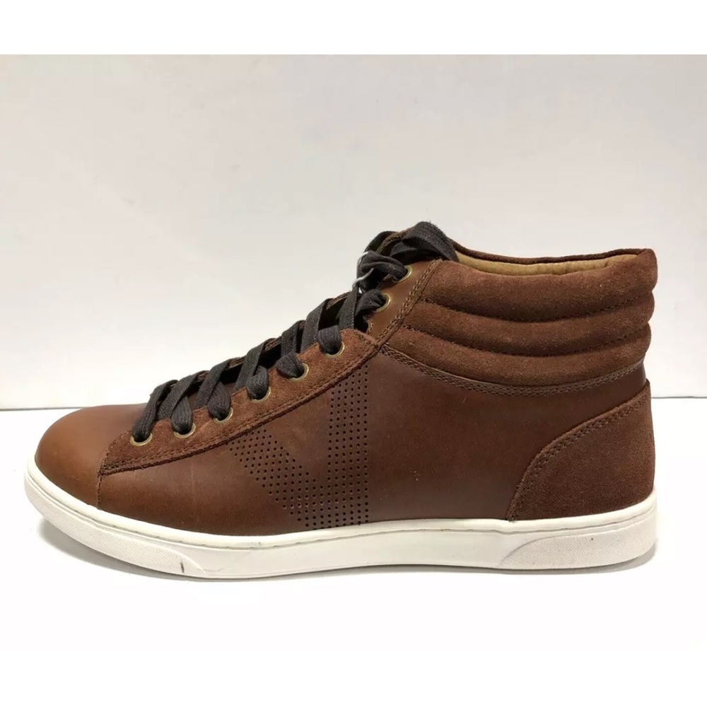 Vionic Men’s Mott Malcom Casual Hi Top Sneakers Dark Brown, Size 8.5 M